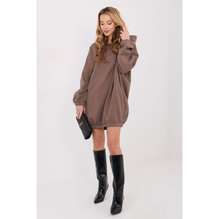 Suknelė moteriška mini iš medvilnės su gobtuvu Daydress