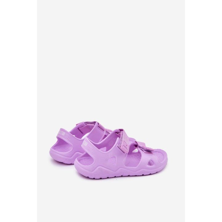 Violetinės spalvos patogios putų basutės vaikams