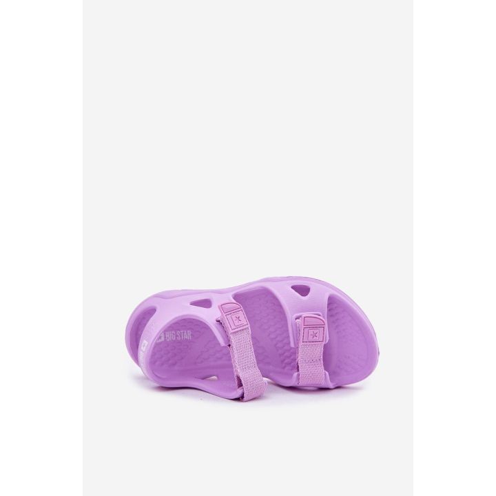 Violetinės spalvos patogios putų basutės vaikams