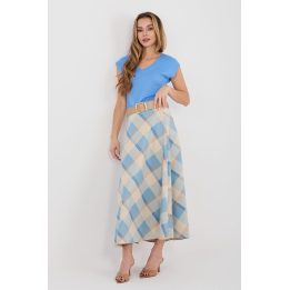 Sijonas maxi languotas su elastiniu liemeniu Italy Moda