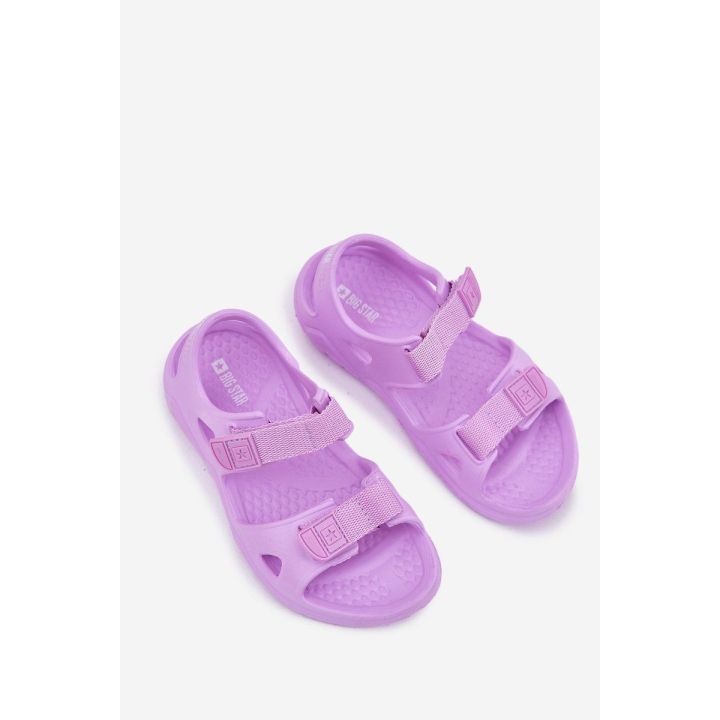 Violetinės spalvos patogios putų basutės vaikams