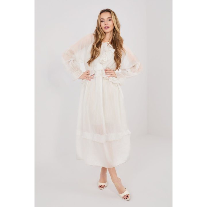 Moteriška midi suknelė su raukiniais Italy Moda