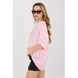 Moteriška palaidinė su V iškirpte iš viskozės ir nailono Italy Moda