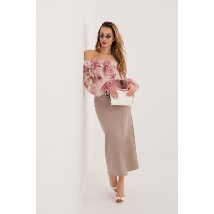 Sijonas 86 cm, iš medvilnės, elastano ir nailono Rue Paris