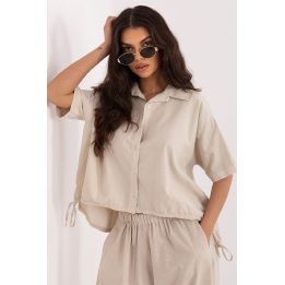 Palaidinė trumpomis rankovėmis iš medvilnės Italy Moda