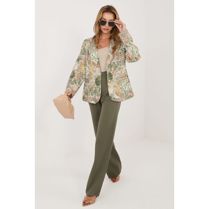 Gėlių raštuotas moteriškas švarkelis Italy Moda