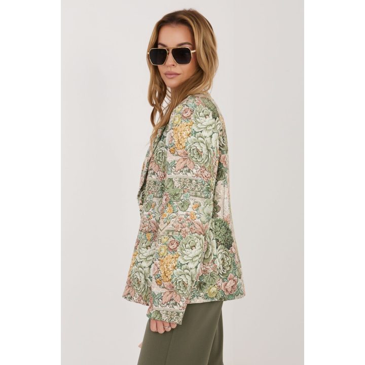 Gėlių raštuotas moteriškas švarkelis Italy Moda