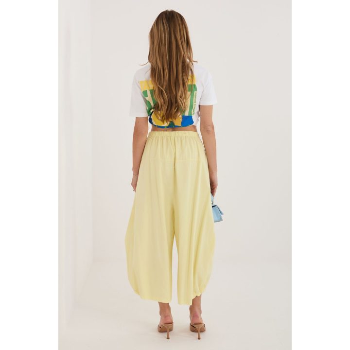 Moteriškos korduroinės kelnės su aukštu liemeniu Italy Moda