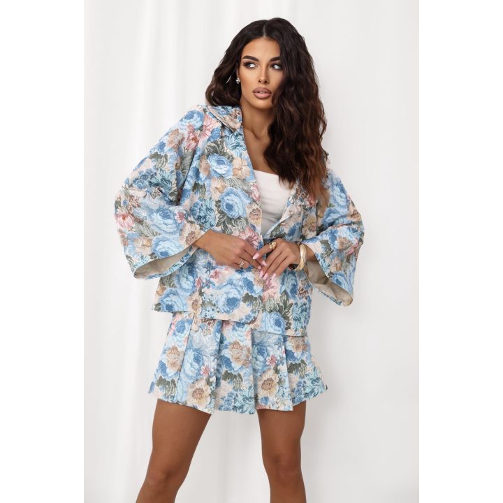 Moteriškas švarkelis su gėlių raštu Italy Moda