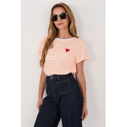 Moteriška palaidinė su širdelės siuvinėjimu Italy Moda