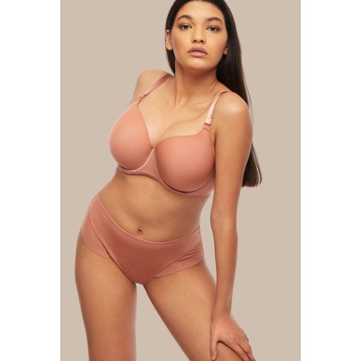 Moteriškos aukšto liemens kelnaitės Kinga Comfort P-861/2, tamsiai rožinės