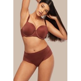 Kinga Brown Comfort P-861/2 rudos moteriškos kelnaitės su dvigubu tulu