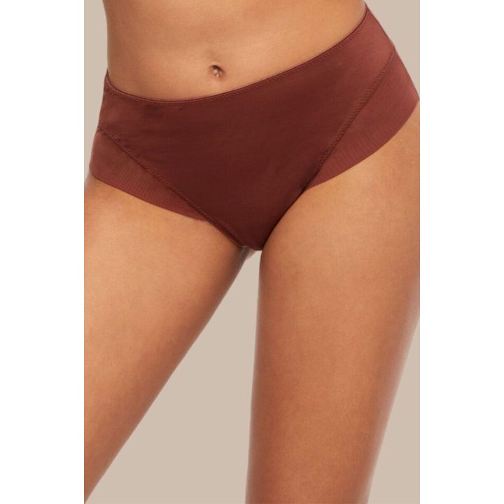 Kinga Brown Comfort P-861/2 rudos moteriškos kelnaitės su dvigubu tulu