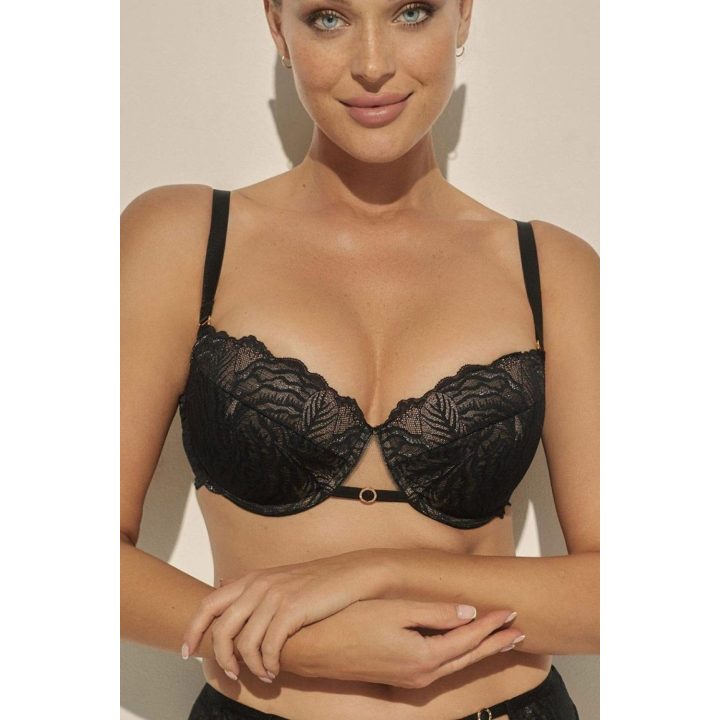 Moteriška push-up liemenėlė Kinga Luna PU-1131, juoda