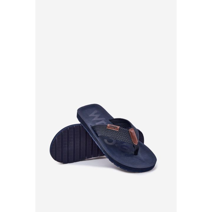 Vyrų tamsiai mėlynos vasarinės šlepetės Wrangler