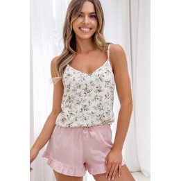 Medvilninė pižama Emilia Top su petnešėlėmis Donna