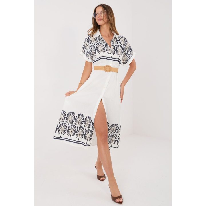 Midi ilgio suknelė Italy Moda su diržu