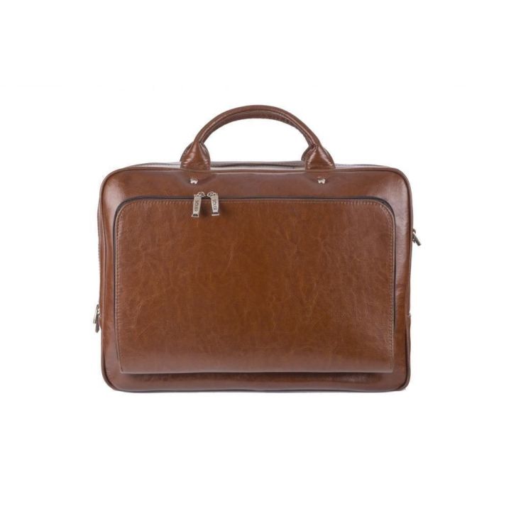 Vintage Brown odinė nešiojamojo kompiuterio rankinė ant pečių Solier Rothen