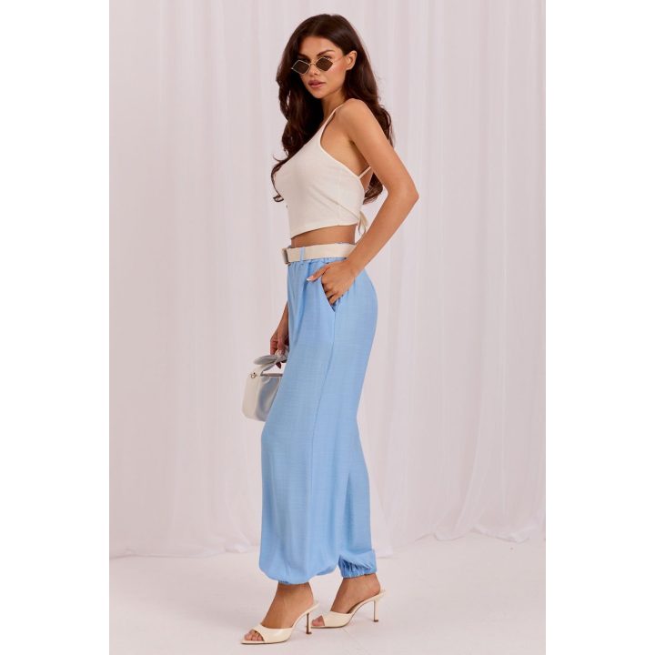 Mėlynos jogger stiliaus kelnės Rue Paris