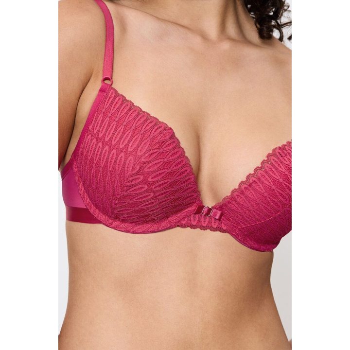 Fuksijos spalvos push-up liemenėlė Triumph