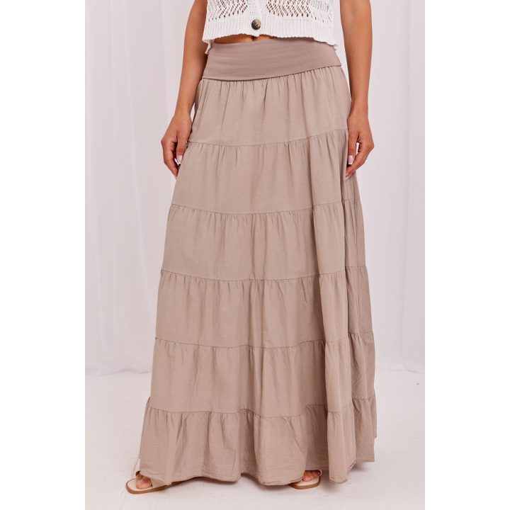 Ilgas sluoksniuotas sijonas Italy Moda