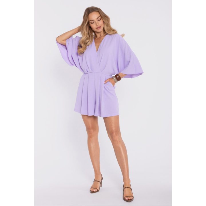 Šviesiai violetinis trumpas kombinezonas Moe