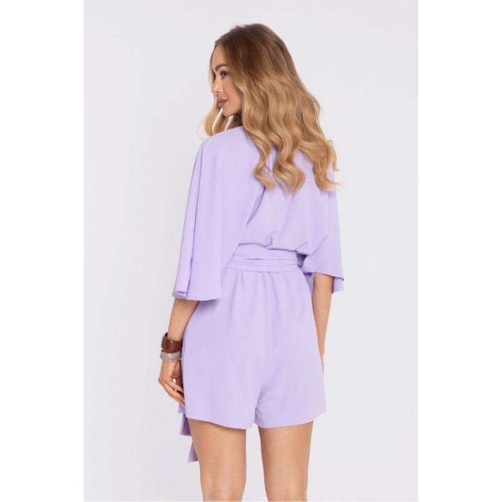 Šviesiai violetinis trumpas kombinezonas Moe