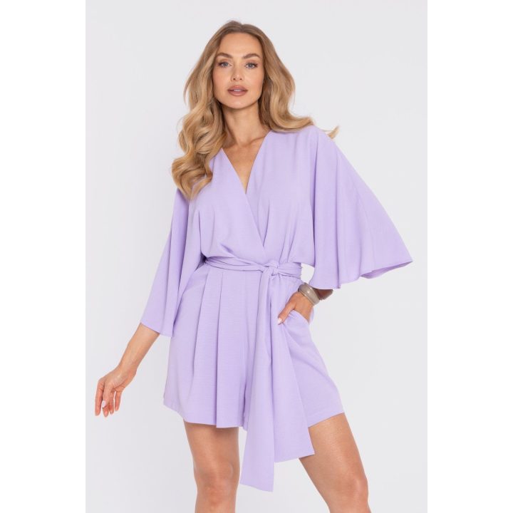 Šviesiai violetinis trumpas kombinezonas Moe