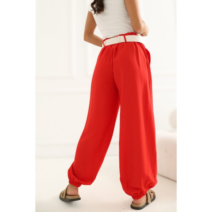 Raudonos jogger stiliaus kelnės Rue Paris