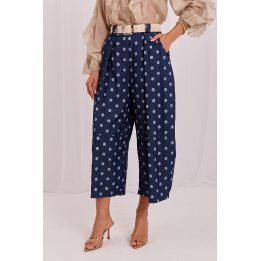 Taškuotos kelnės Culottes
