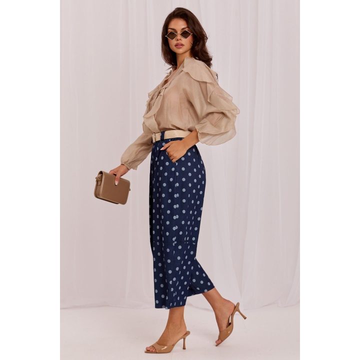 Taškuotos kelnės Culottes