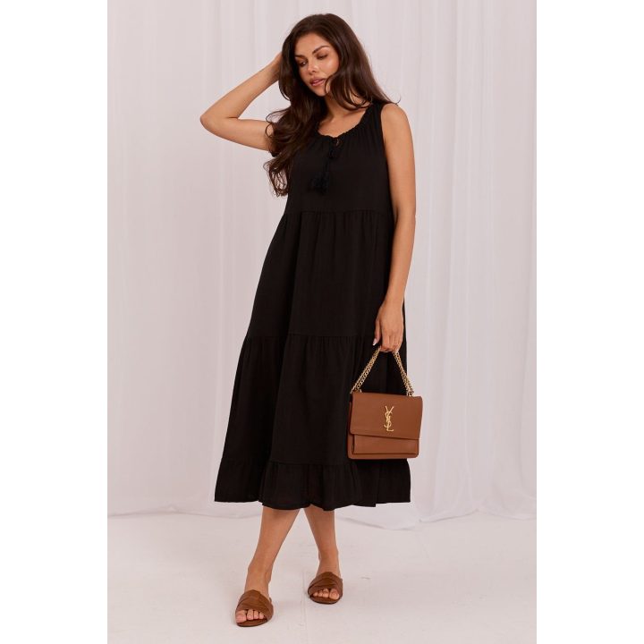 Juoda boho suknelė Italy Moda