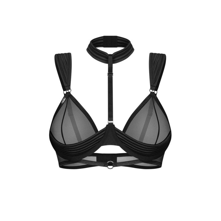 Trikampė bikinio viršutinė dalis su chokeriu Obsessive