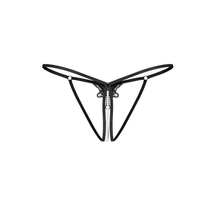 Juodos seksualios string kelnaitės Obsessive