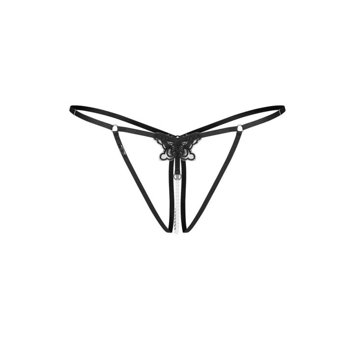 Juodos seksualios string kelnaitės Obsessive