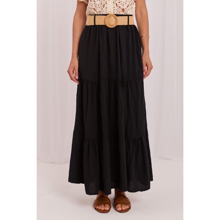 Ilgas sluoksniuotas sijonas Italy Moda