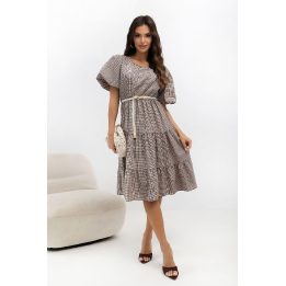 Pusiau langelių rašto suknelė Itality Moda