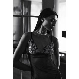 Trikampė bikinio viršutinė dalis su blizgučiais Obsessive