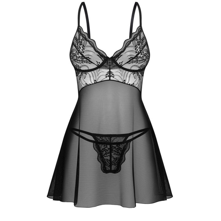 Nėriniuotas babydoll komplektas Obsessive
