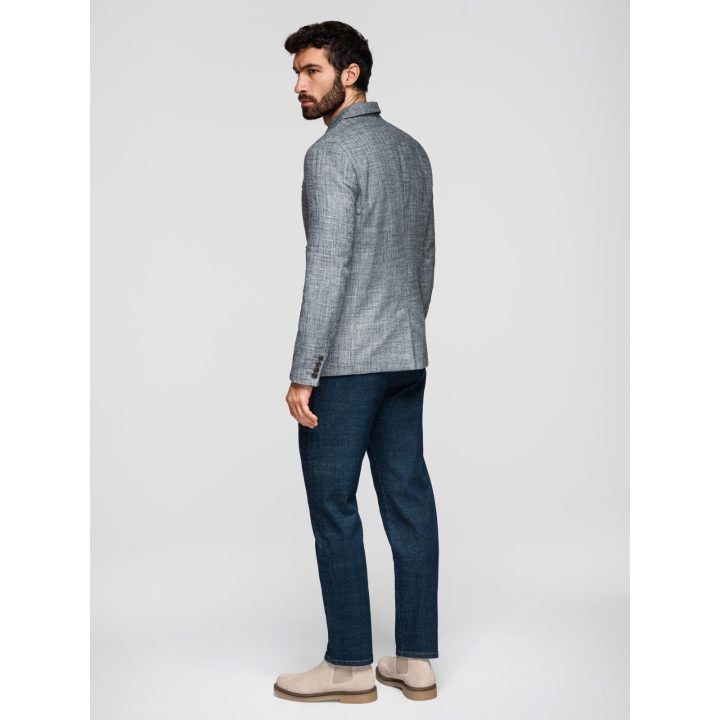 Vyriškas pilkas lininis švarkas regular fit