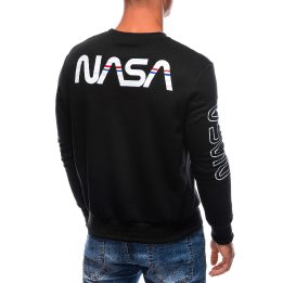Vyriškas juodas NASA džemperis