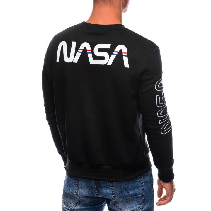 Vyriškas juodas NASA džemperis