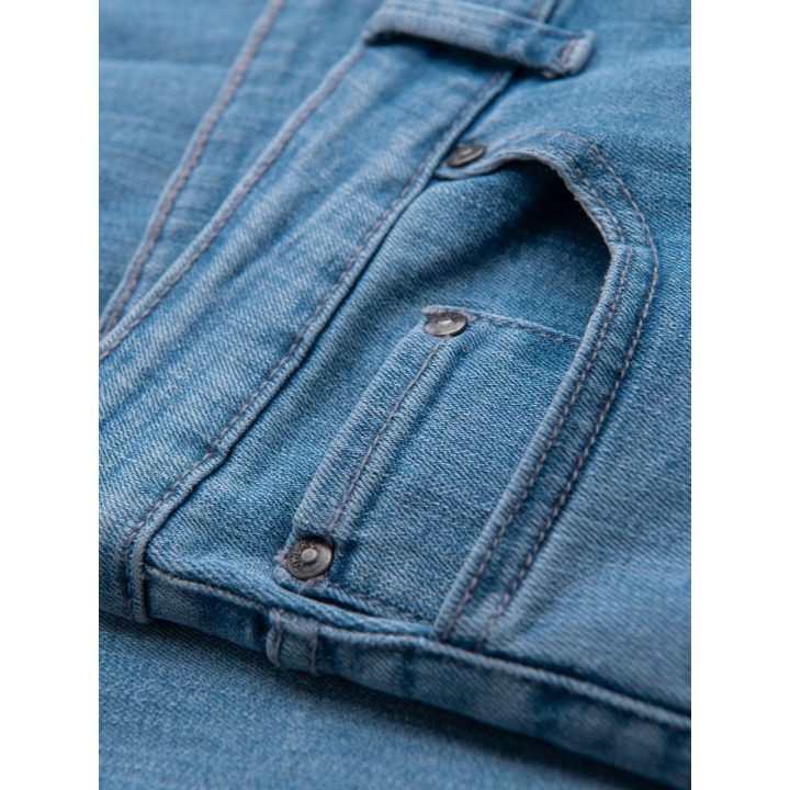 Vyriški šviesiai mėlyni slim fit džinsai su elastanu