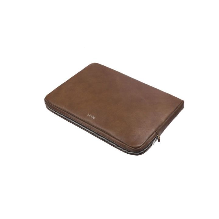 Natūralios odos nešiojamojo kompiuterio dėklas 13' Solier SA23 Vintage Brown