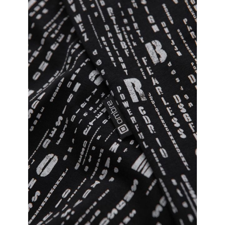 Vyriški juodi marškinėliai su all-over printu