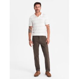 Vyriškos rudos chino kelnės, regular fit