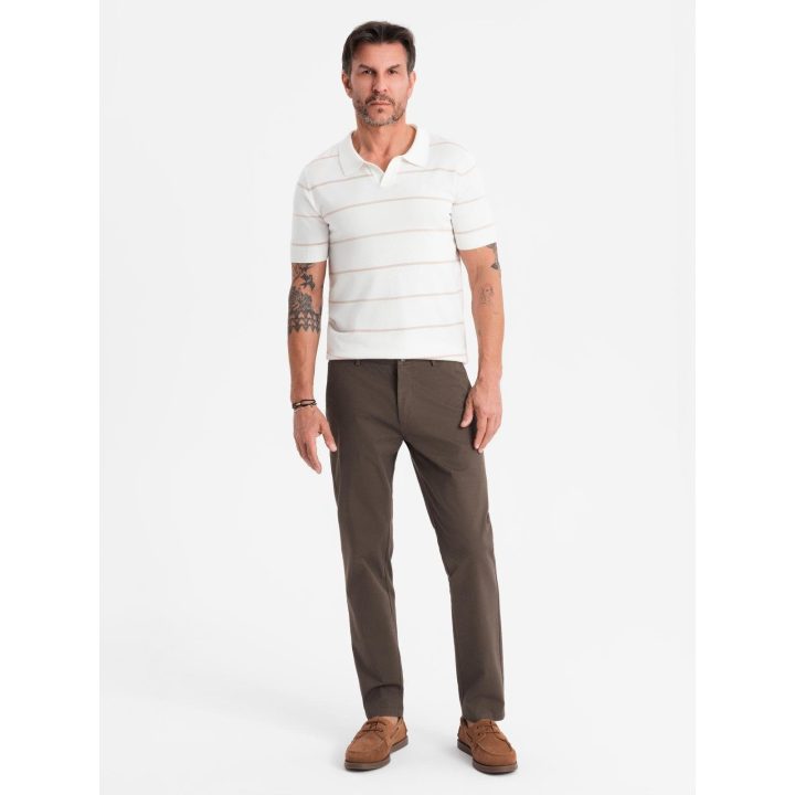 Vyriškos rudos chino kelnės, regular fit