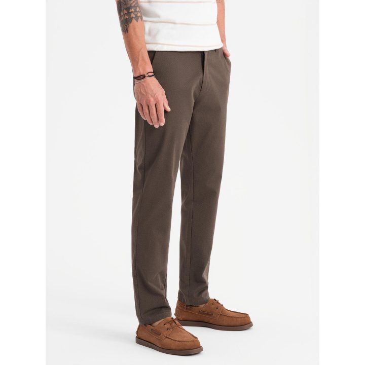 Vyriškos rudos chino kelnės, regular fit