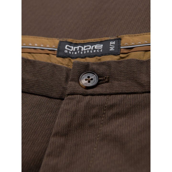 Vyriškos rudos chino kelnės, regular fit