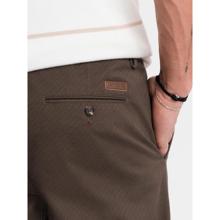 Vyriškos rudos chino kelnės, regular fit